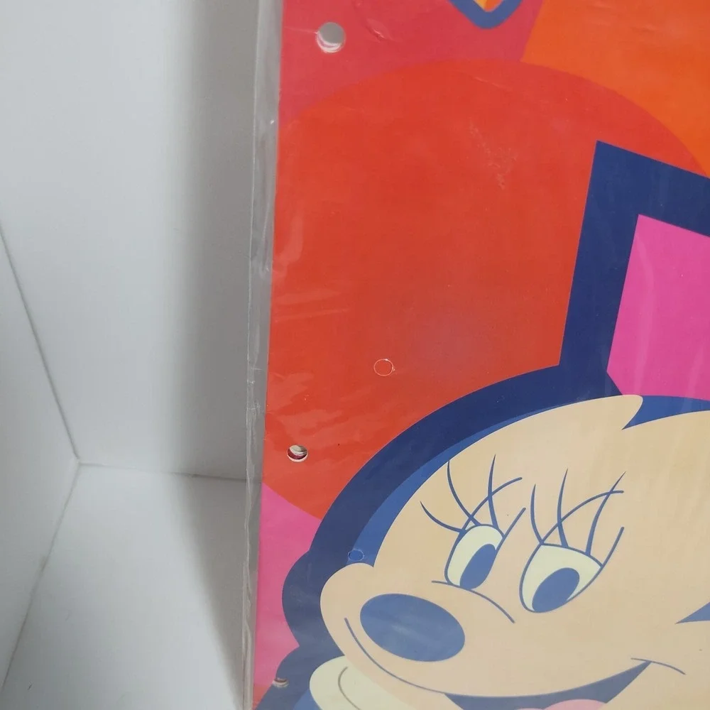 3 Pack Of Disney Store Minnie Mouse 2 Pocket 3 Whole Folders In Sealed Plastic‎